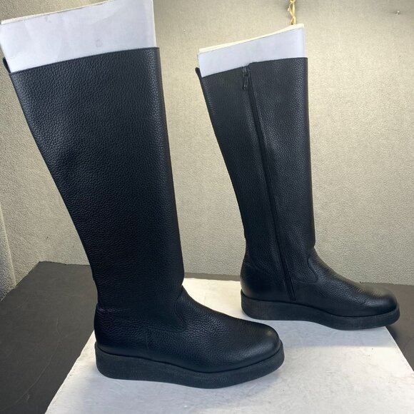 Arche Ln Knee High Black Leather Zip Up Size 39 Womens Outdoor Riding Boots - Picture 2 of 11